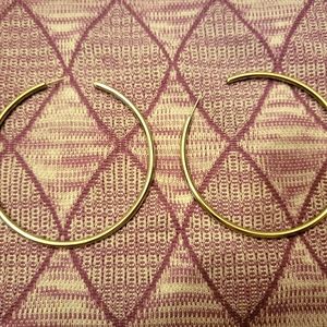 Large hoops. Gold.